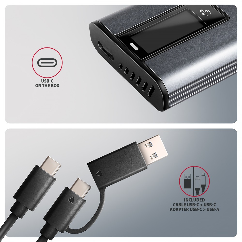 Zunanji M.2 NVMe/SATA SSD disk Enclosure z LED, Alu, USB 3.2 Gen2, Srebrna 7