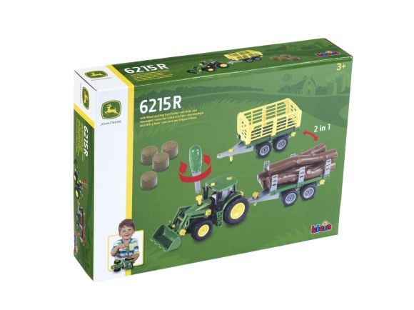 Traktor John Deere z 2 prikolicama, za priklapljanje