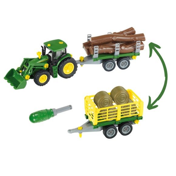 Traktor John Deere z 2 prikolicama, za priklapljanje 4