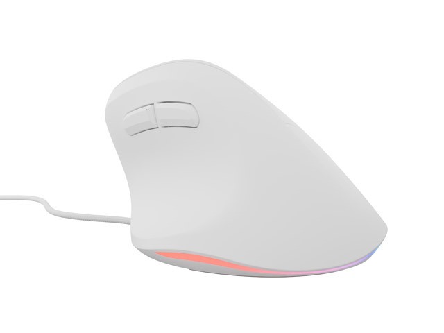 Vtična ergonomska miška CRAKE 2 PRO, 12800 DPI, bela 5
