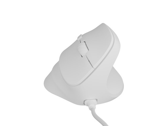 Vtična ergonomska miška CRAKE 2 PRO, 12800 DPI, bela 8