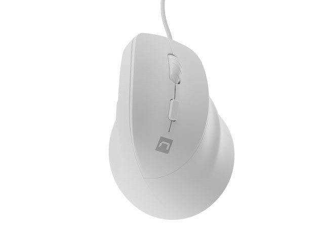 Vtična ergonomska miška CRAKE 2 PRO, 12800 DPI, bela