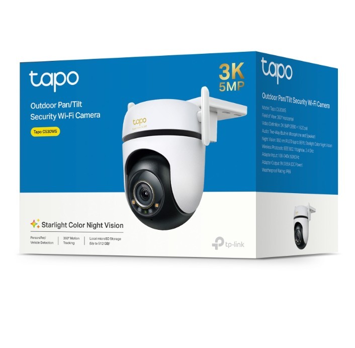 TP-Link Tapo C530WS 3K WiFi nadzorna kamera, Pan/Tilt 5