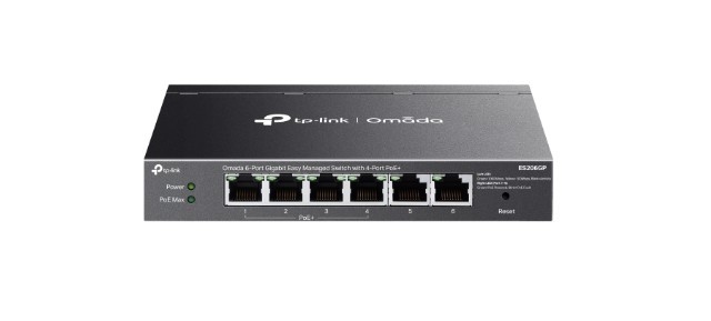 TP-LINK Omada ES206GP Easy Managed Switch, 4x PoE+