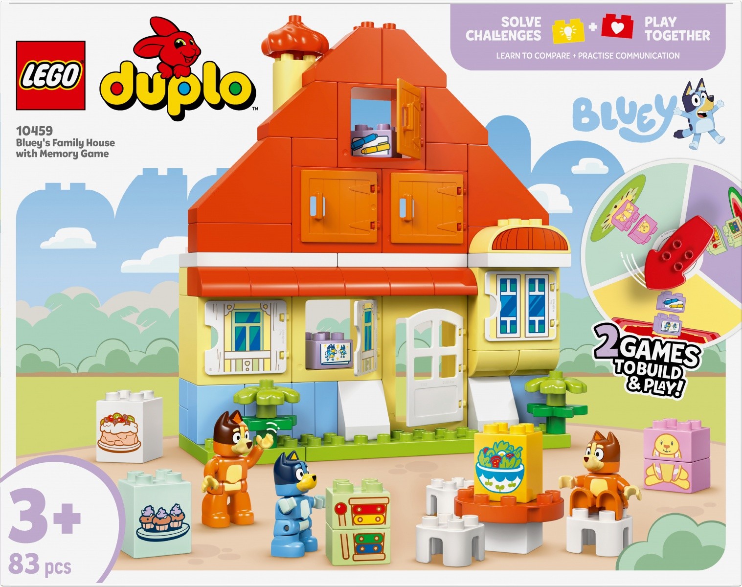 LEGO DUPLO Bluey 10459 Družinska hiša z igro spomina 3