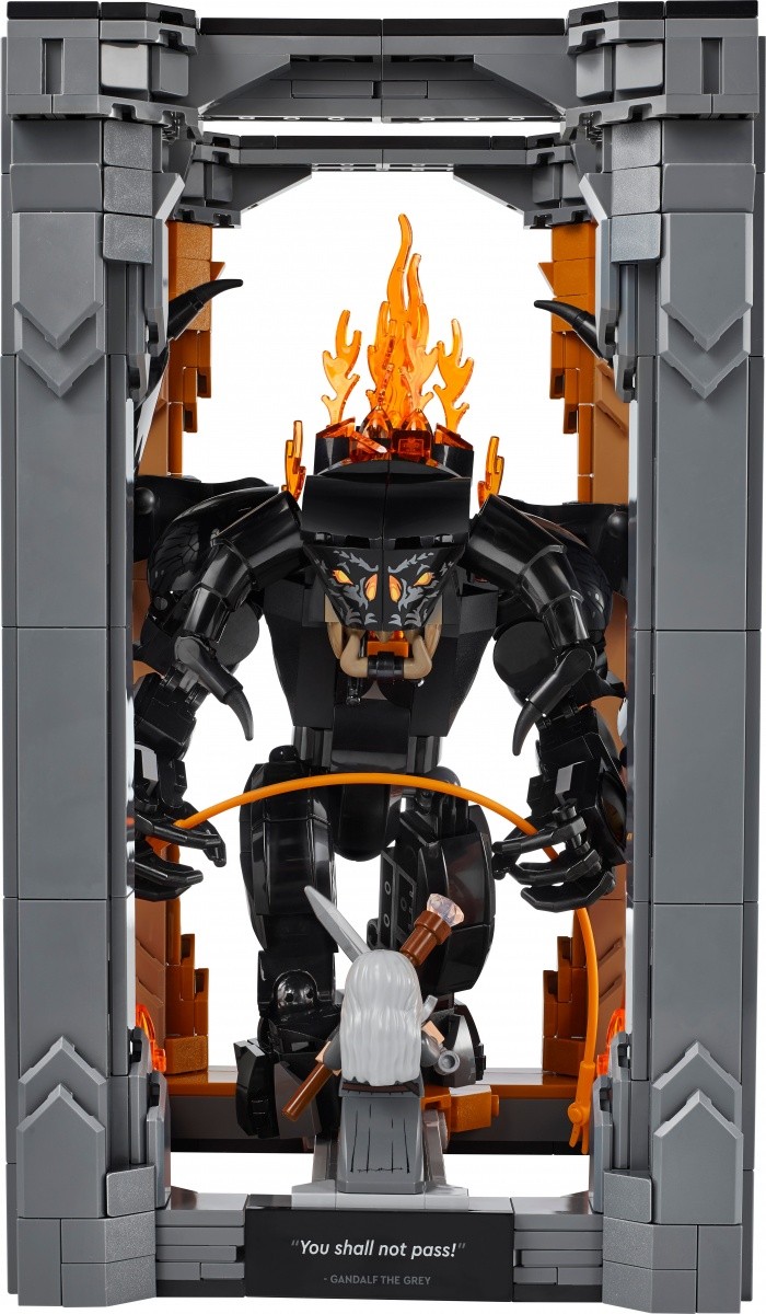 LEGO Icons 10367 Gospodar prstanov: Knjižna polica z Balrogom 2