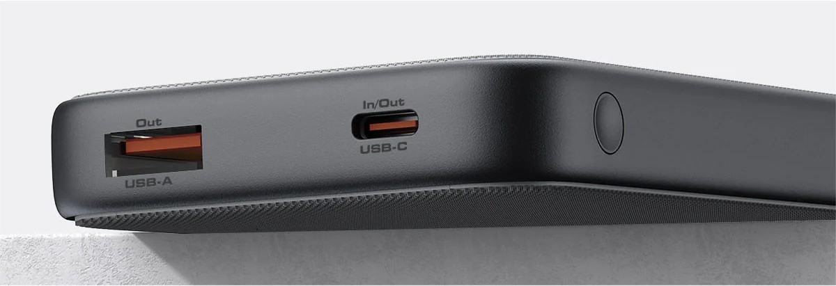 Powerbank 10000mAh 20W 2xUSB USB-C kabel 7