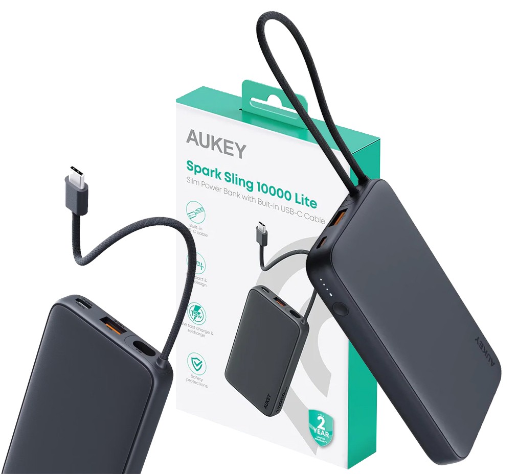 Powerbank 10000mAh 22.5W 4xUSB USB-C kabel