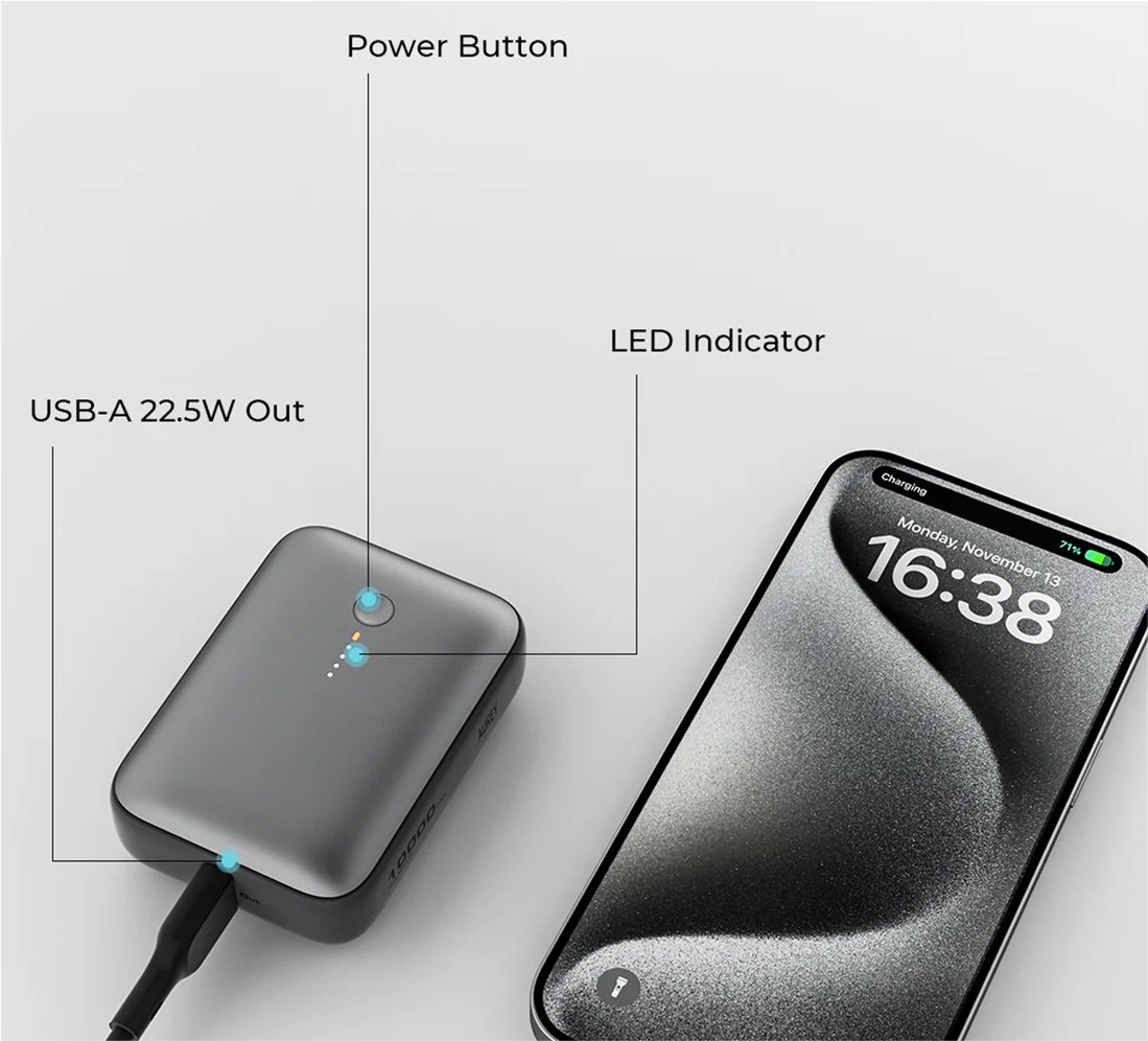 Mini Powerbank 10000mAh 22.5W PD QC 8