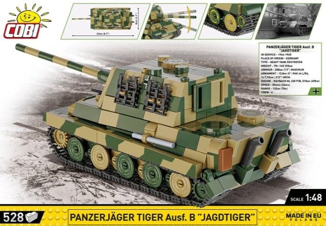 Cobi Klocki Panzerjager Tiger Ausf.B Jagdtiger (27339) 8