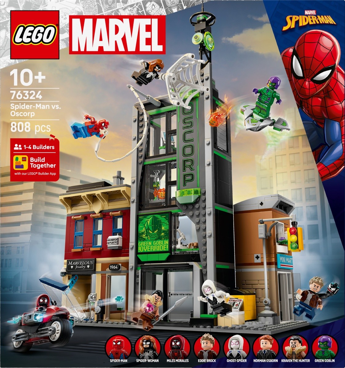 Gradbeni bloki Super Heroes 76324 Spider-Man in Oscorp 2