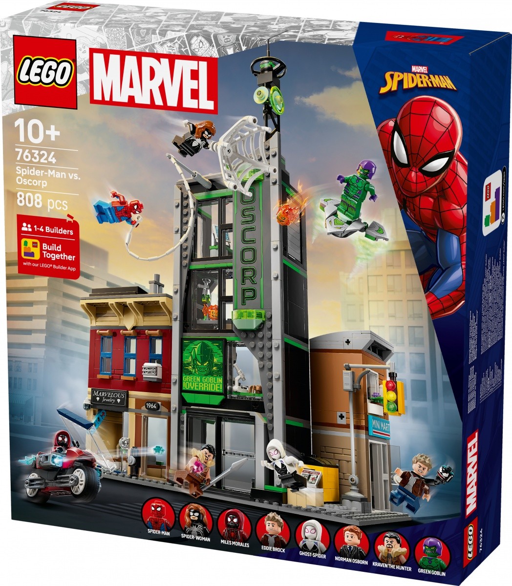Gradbeni bloki Super Heroes 76324 Spider-Man in Oscorp 3
