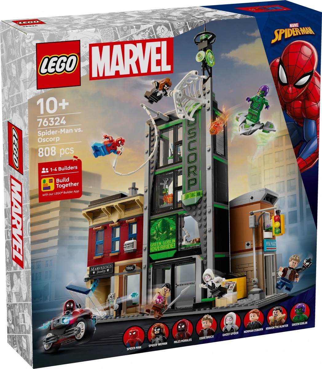 Gradbeni bloki Super Heroes 76324 Spider-Man in Oscorp