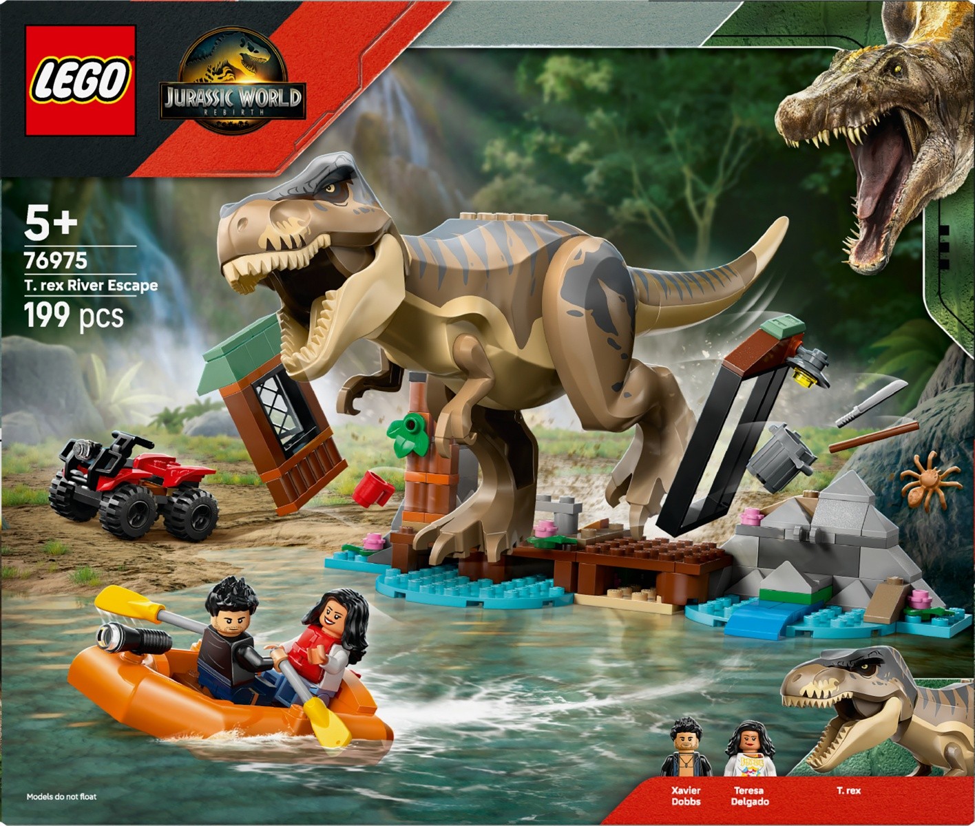 LEGO Jurassic World 76975: Ubežanje z reko pred T-Rexom 3