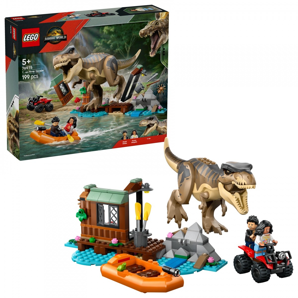 LEGO Jurassic World 76975: Ubežanje z reko pred T-Rexom 4