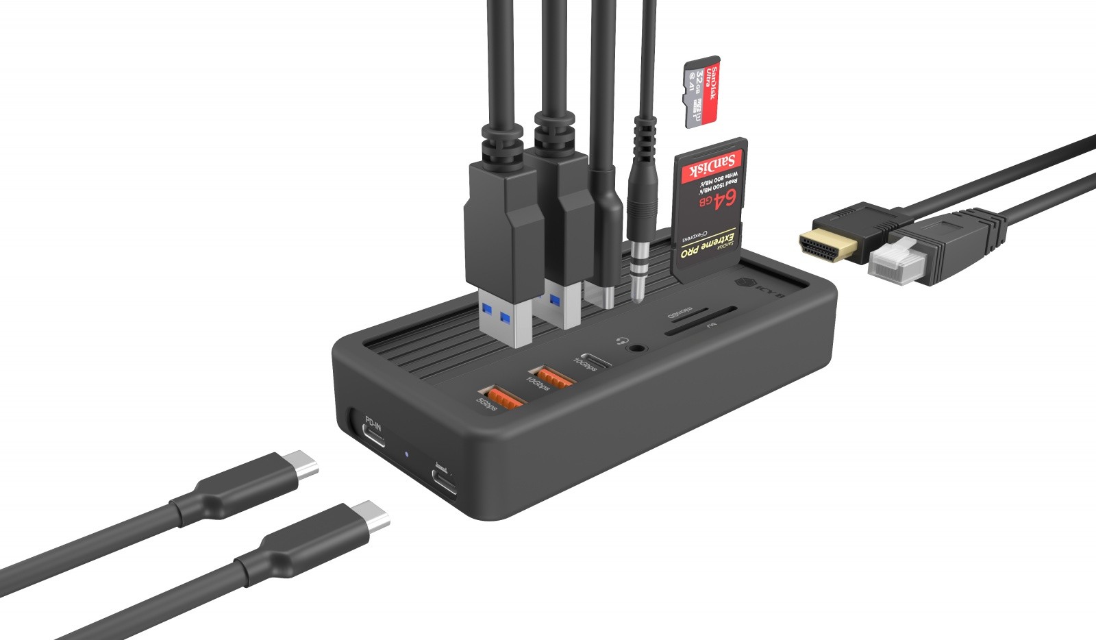 IcyBox IB-DK4072-CU31 - Ohišje za NVMe SSD (USB 3.1)