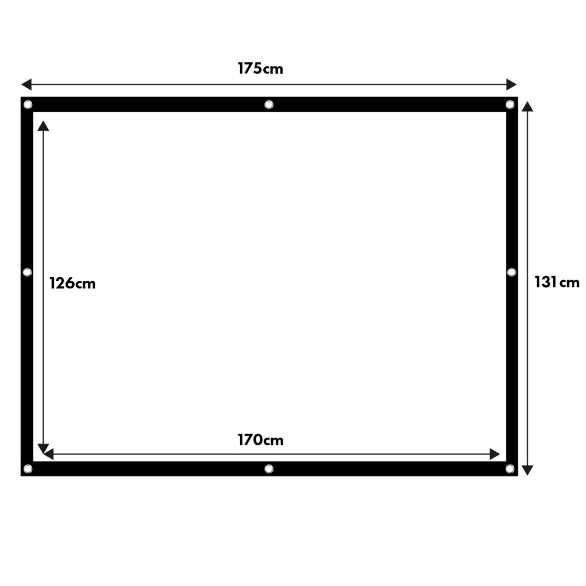 Maclean MC-166 projekcijsko platno 84 palcev (175x131cm) 2