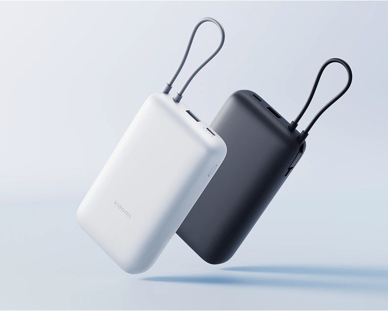 Prenosni polnilnik (power bank) 20000mAh s priloženim kablom, svetlo siva 2