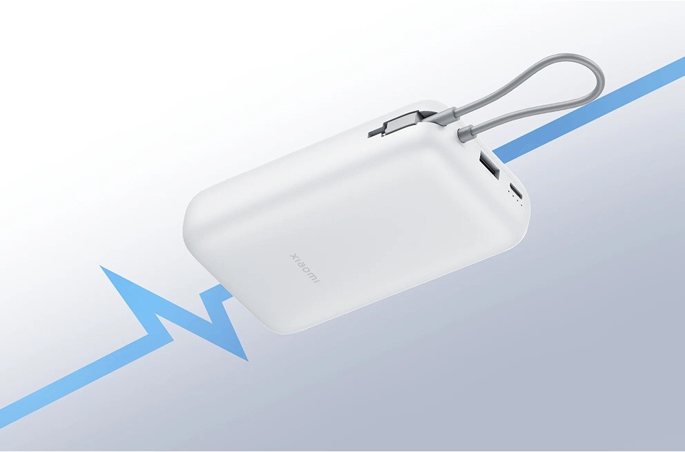 Prenosni polnilnik (power bank) 20000mAh s priloženim kablom, svetlo siva 3