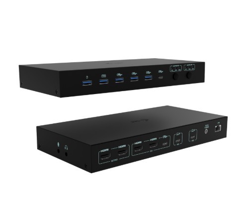 USB-C KVM Dock PRO postaja za tri naprave, Dual Video, 2x Power Delivery max 92W