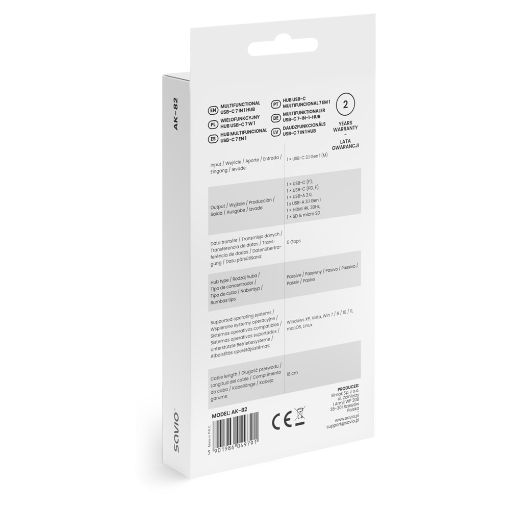 USB-C HUB 7v1, AK-82 4