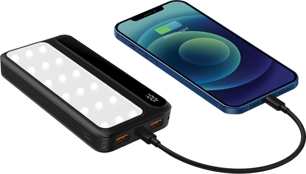 Powerbank P10 LCDPD 10.000mAh z lučko in 22,5W PD 2