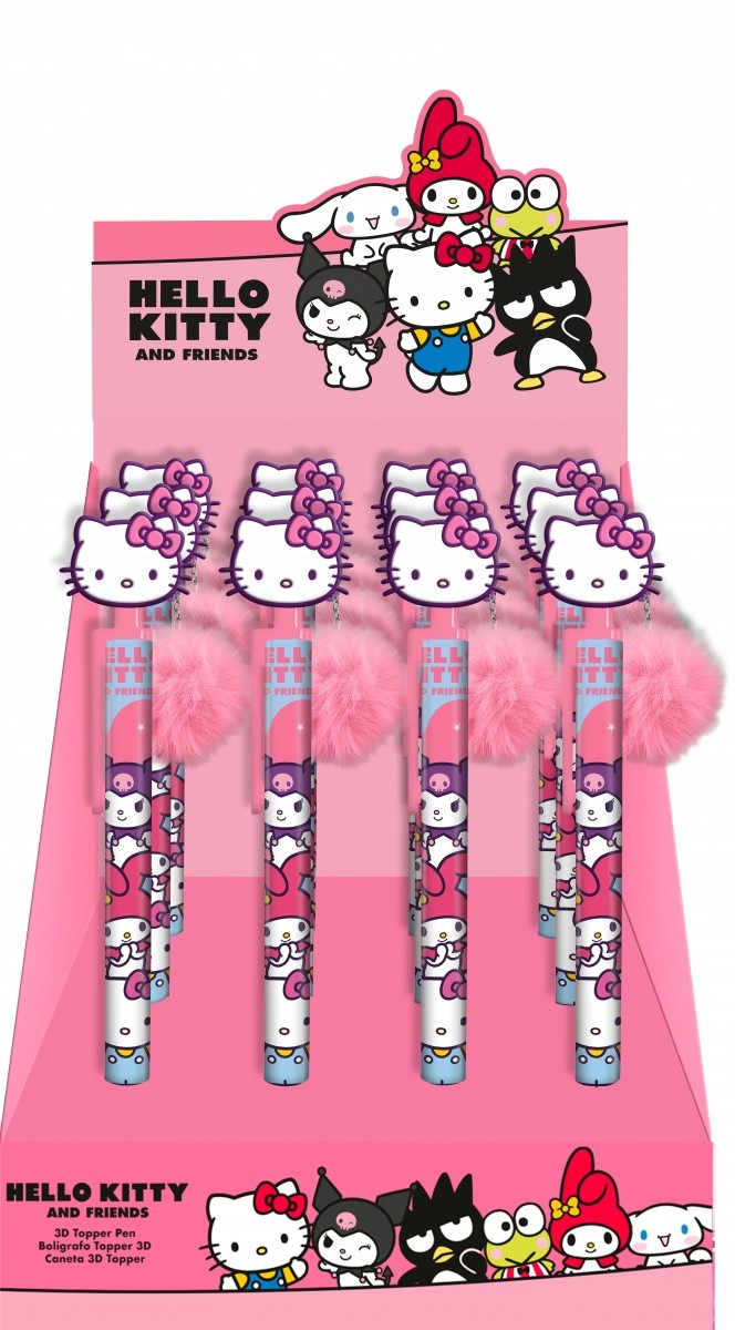 Komplet 12 pisal Hello Kitty s figurico