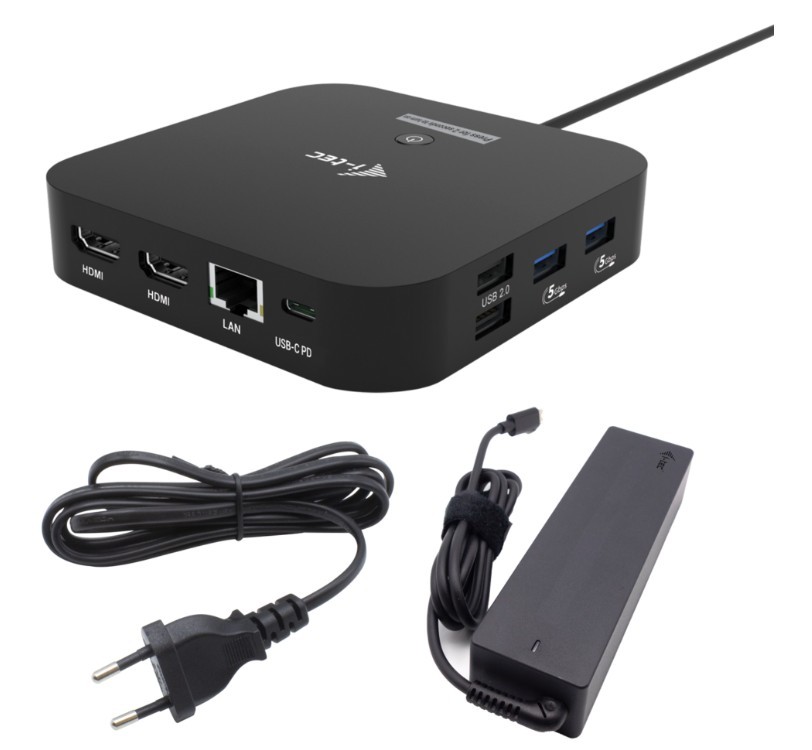 USB-C Docking Station 2x HDMI, PD + 100W Polnilec
