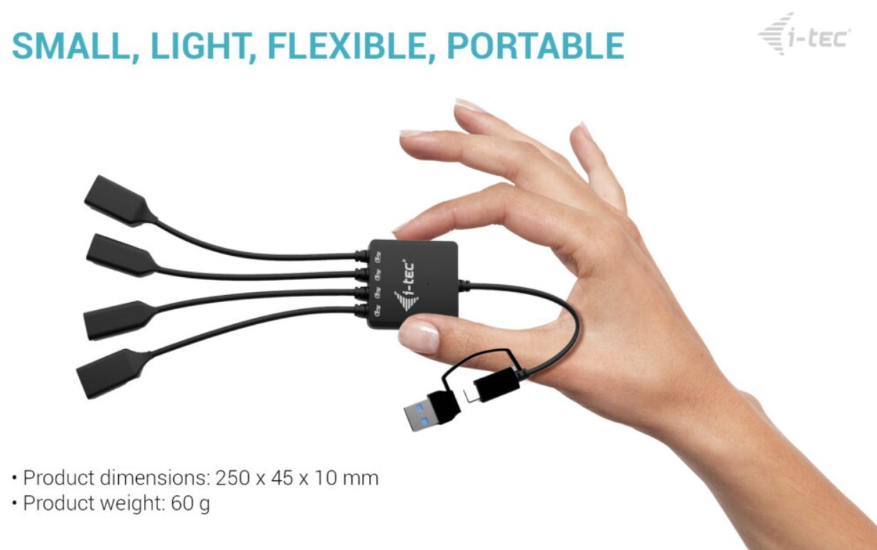 4-portni USB-C/USB-A HUB (2x USB-C, 2x USB-A) 3
