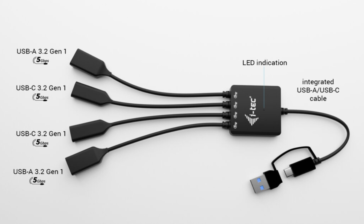 4-portni USB-C/USB-A HUB (2x USB-C, 2x USB-A) 6