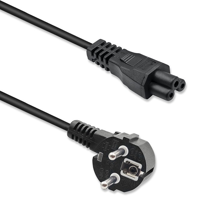 Kotni napajalni kabel SCHUKO | IEC C5 | 3x1.0mm2 | 1.5m