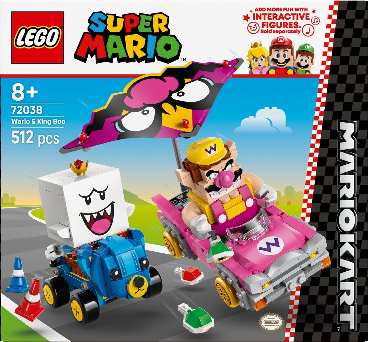 LEGO Super Mario 'Mario Kart - Wario in King Boo' komplet 3