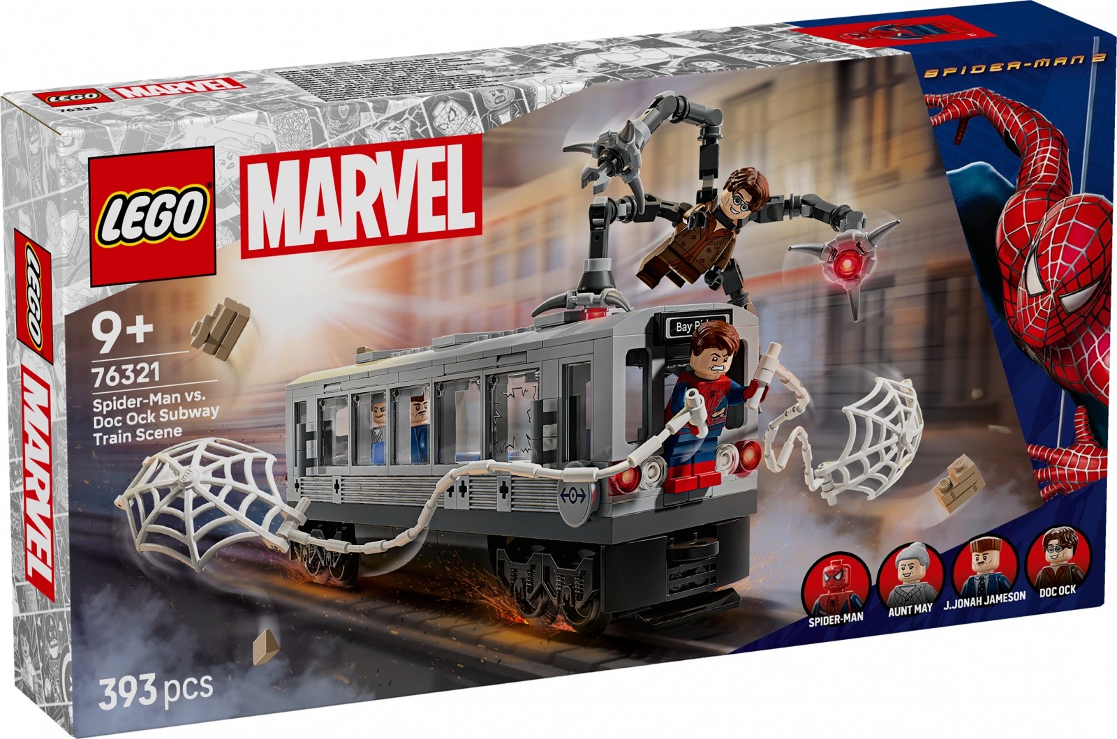 Kocke Super Heroes 76321 Spider-Man proti Docu Ocku – prizor v podzemni železnici