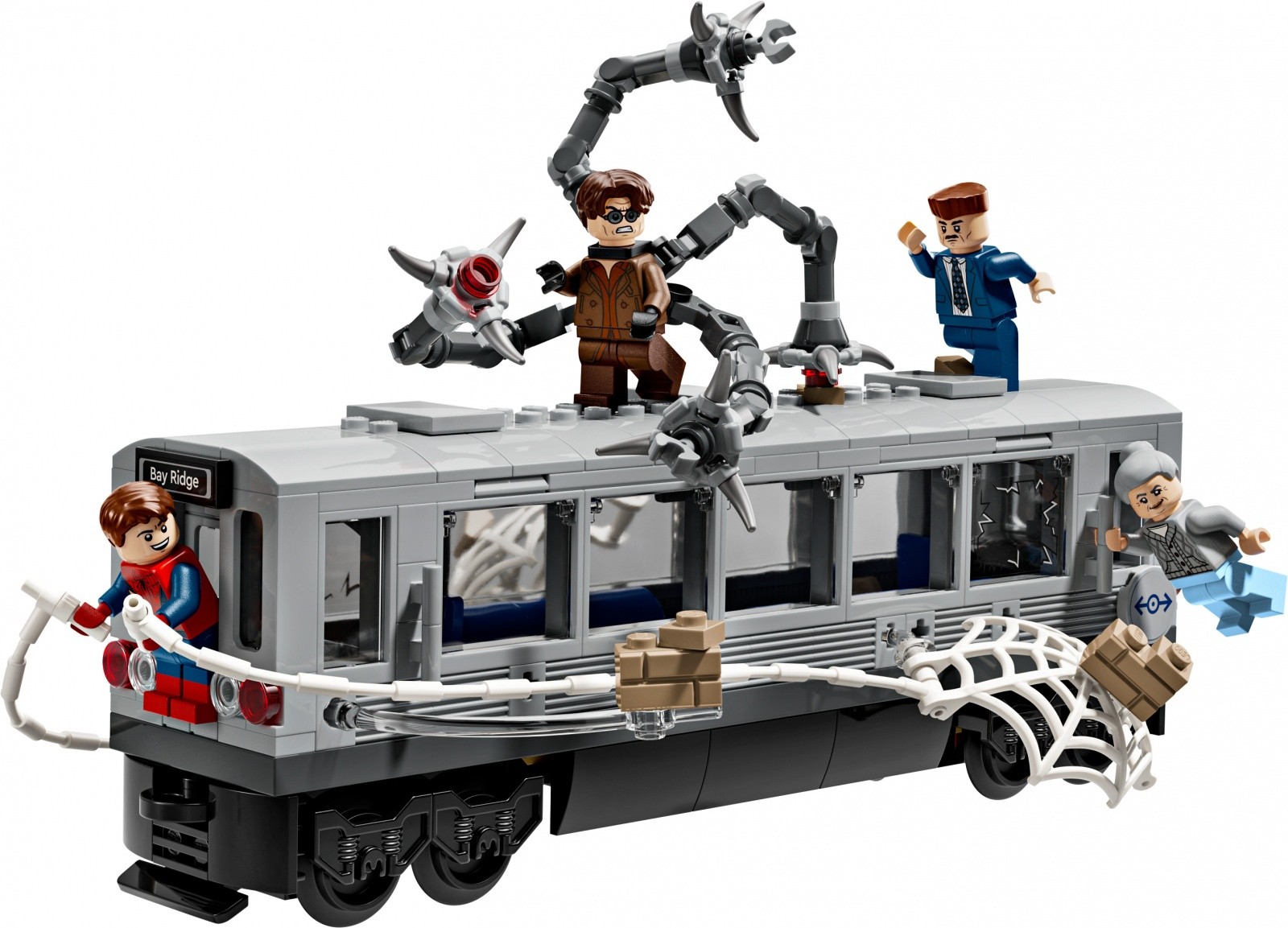 Kocke Super Heroes 76321 Spider-Man proti Docu Ocku – prizor v podzemni železnici 4