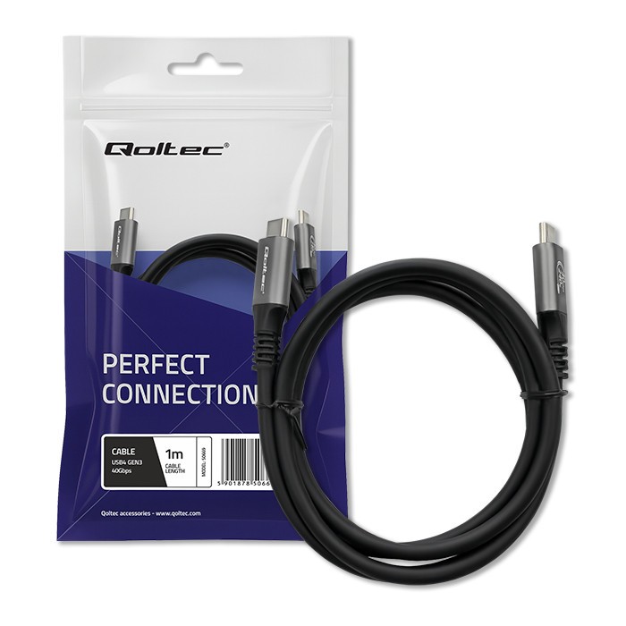 Kabel USB4 Ultra-Fast, 240W PD, Thunderbolt 3/4, 4K, 40Gb/s, 1m, črn 2