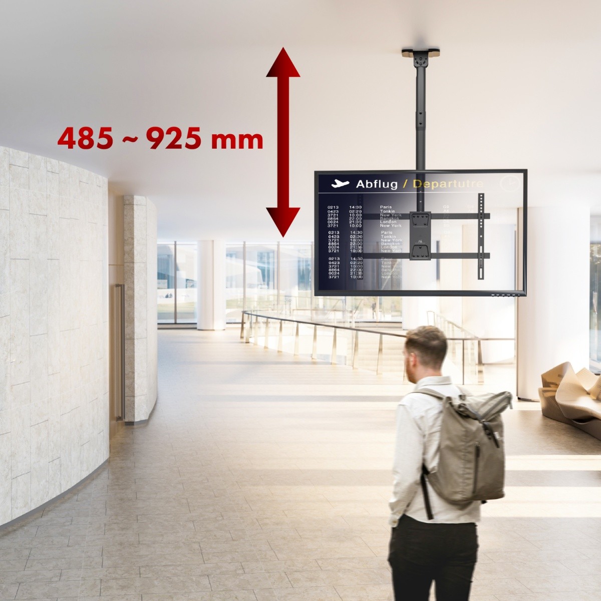 Stropni nosilec za TV MC-112B, do 60 kg, VESA 600x400 4