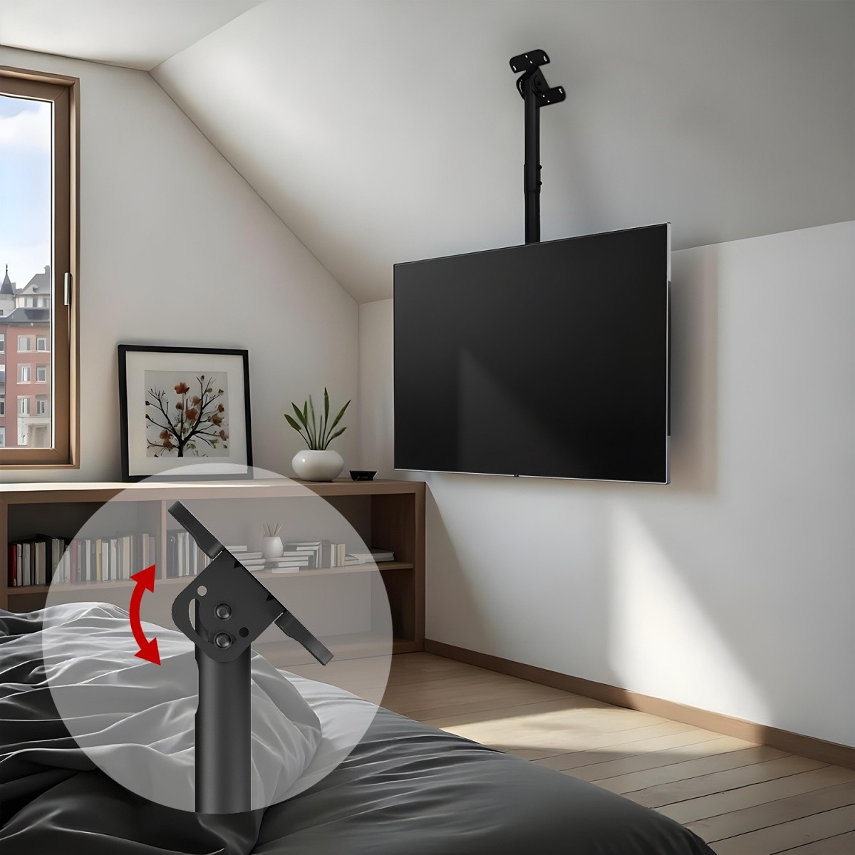 Stropni nosilec za TV MC-112B, do 60 kg, VESA 600x400 7