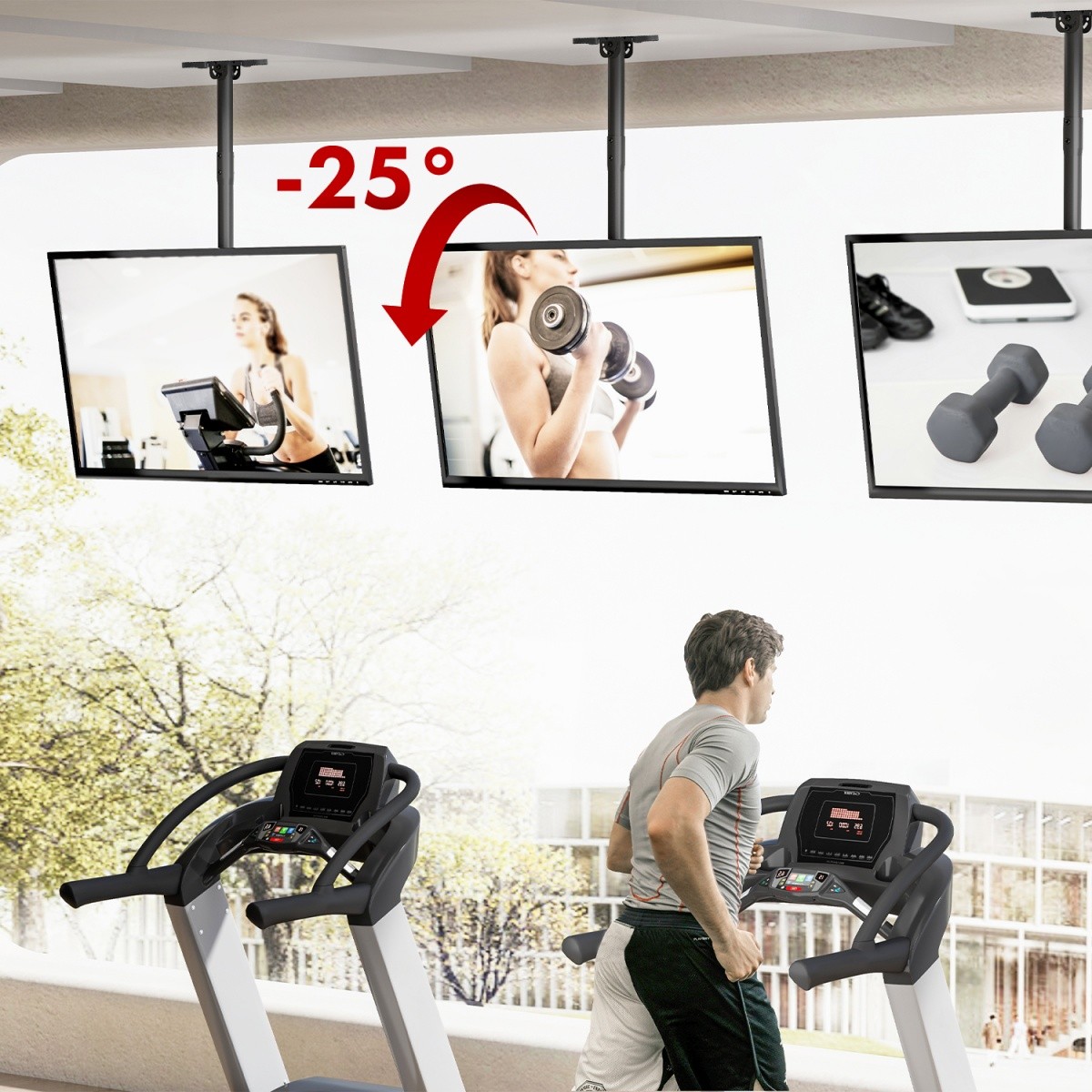 Stropni nosilec za TV MC-112B, do 60 kg, VESA 600x400 8