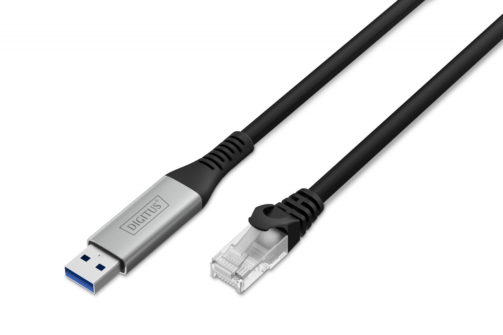 Adapter kabel USB-A na RJ45, Cat.6A S/FTP, 1 Gbit/s, USB 3.2 Gen1, LSZH, 2m