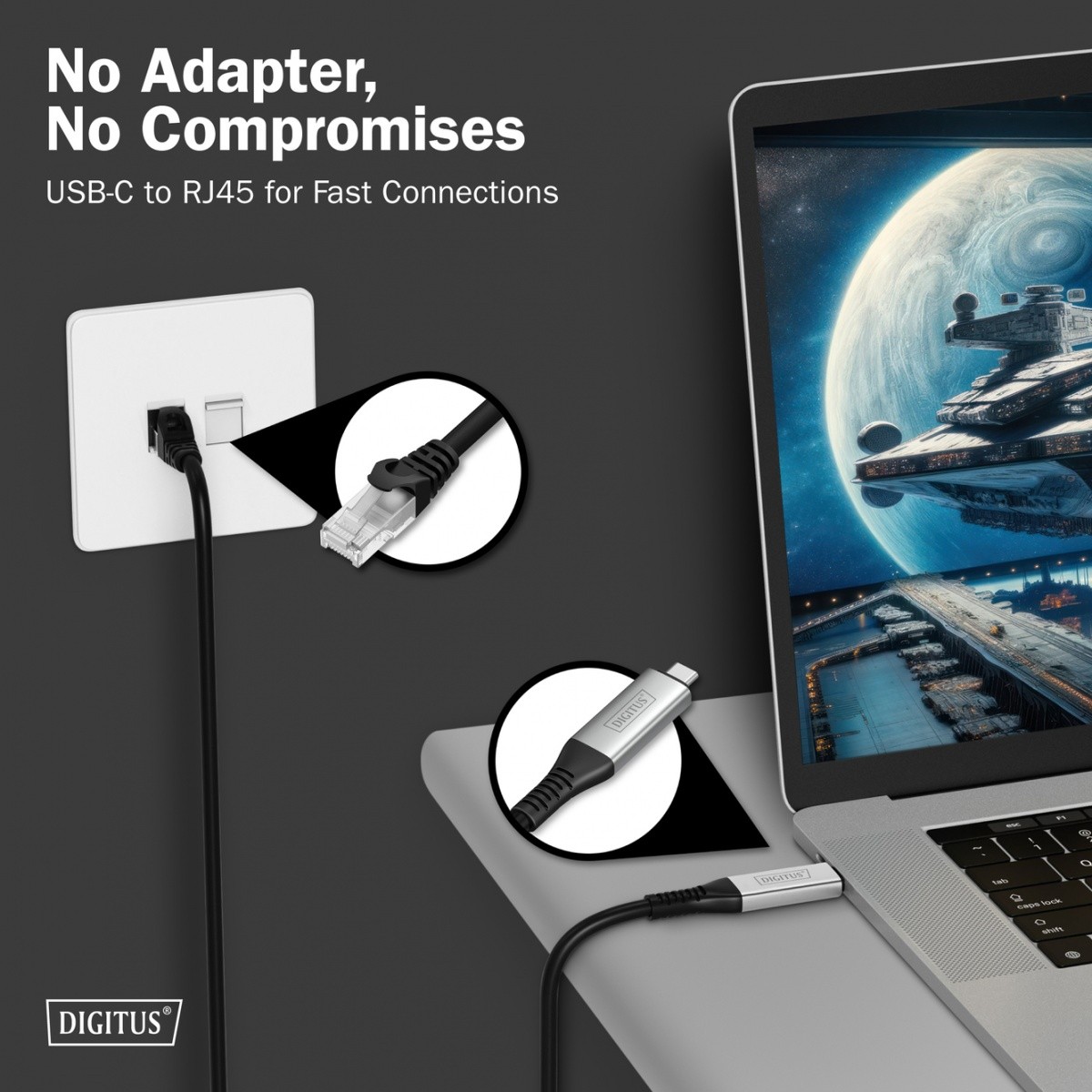 USB-C na RJ45 Adapter Kabel (1 Gbit/s, USB 3.2 Gen1, LSZH, 2m) 4