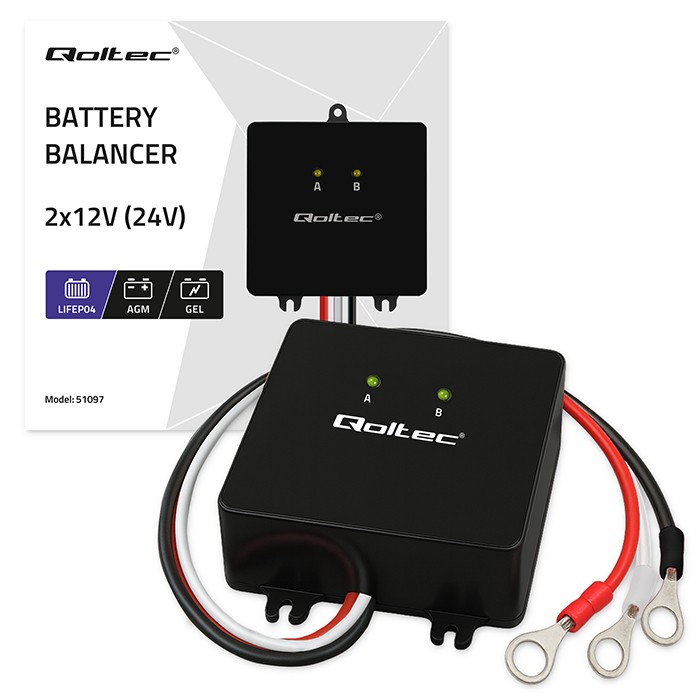 Balanser napetosti 24V za 2x12V akumulatorje | 5A | LiFePO4, AGM, GEL 8