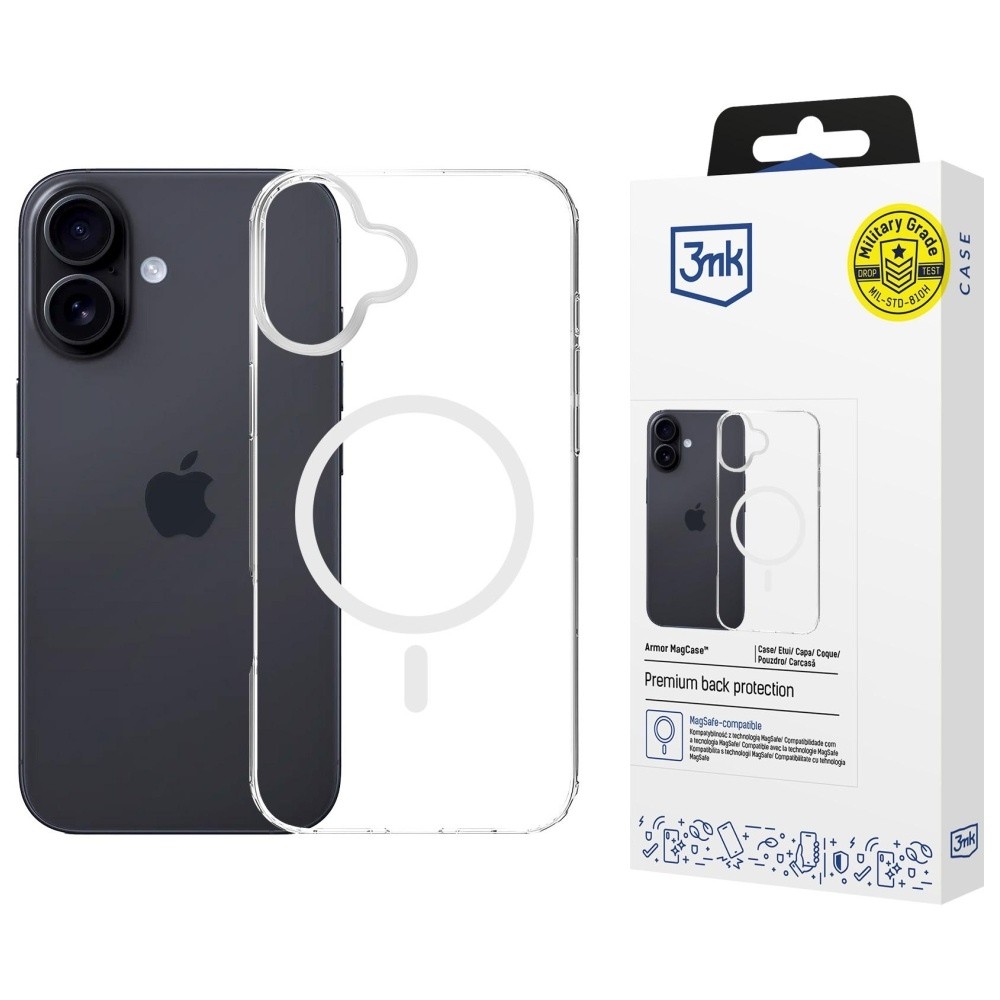 Etui Armor MagCase za iPhone 16 Plus, prozorno