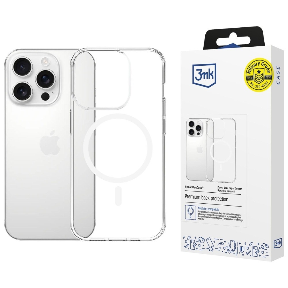 Etui Armor MagCase za iPhone 16 Pro Max, prozoren