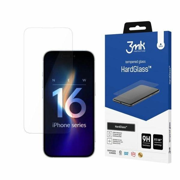 Kaljeno steklo HardGlass 9H za iPhone 16 Plus