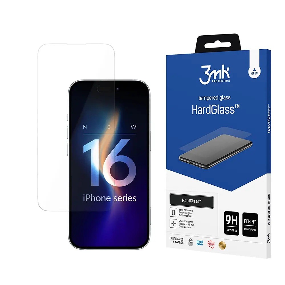 Kaljeno steklo HardGlass 9H za iPhone 16 Pro