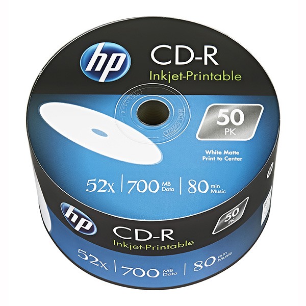 HP CD-R medij Printable, 52x, 700MB, 50 kosov