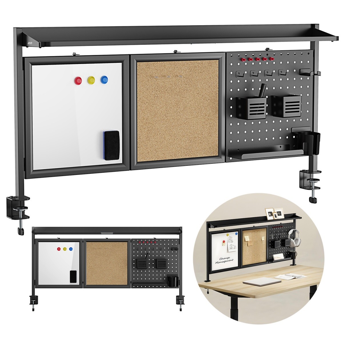 Ergo Office ER-300B - Pregrada za pisalno mizo