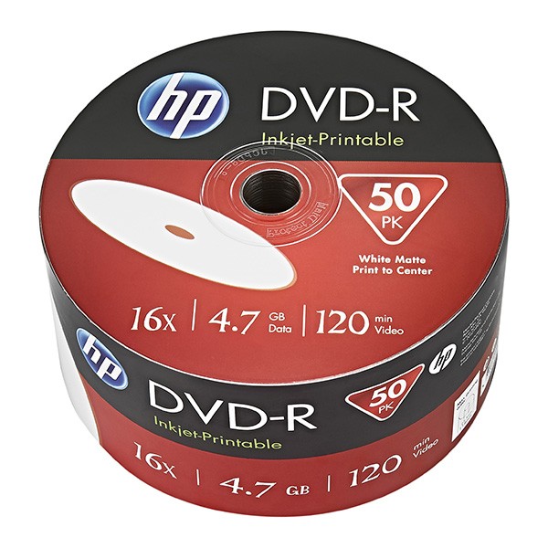 HP DVD-R medij Printable, 16x, 4.7GB, 50 kosov