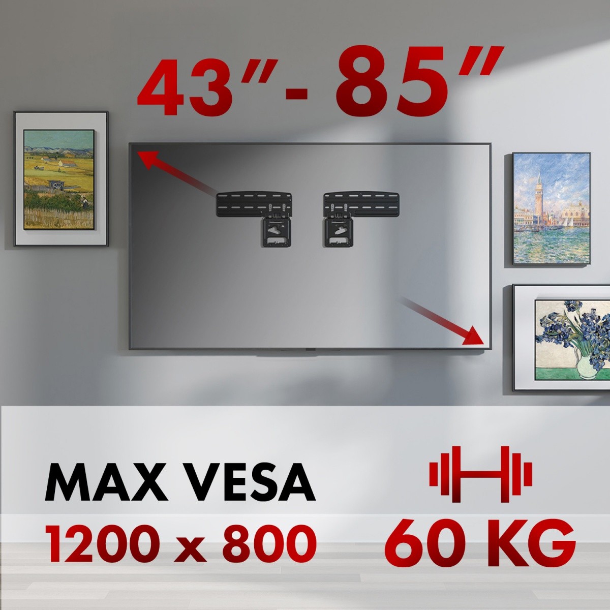 Nosilec za QLED TV, 43-85'', MC-806N 5