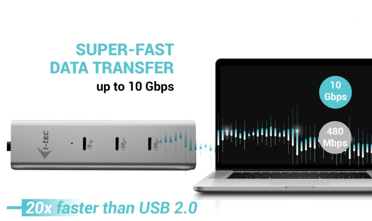 i-tec USB-C Hub Metal 5-port (8K video, PD 85W) 3